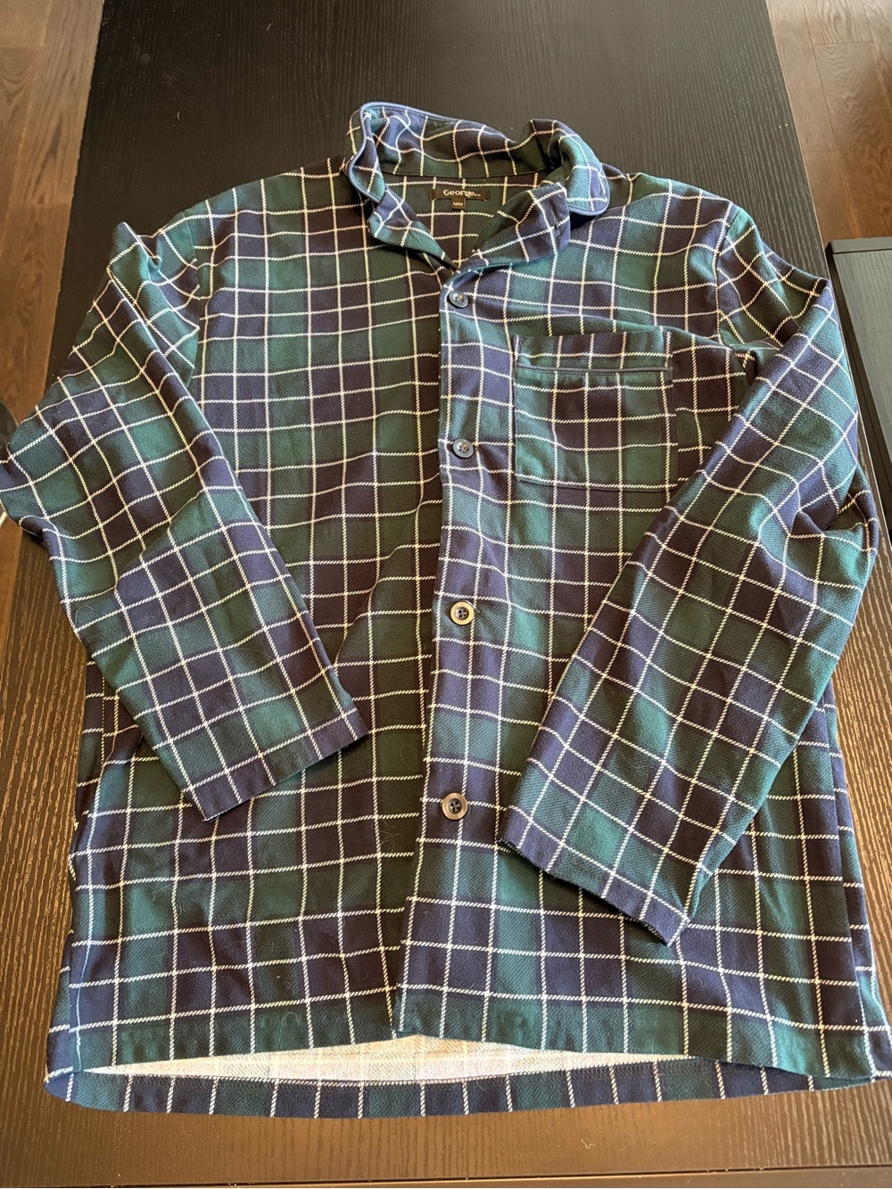 George Green Plaid Button-Down PJ Shirt & Pants